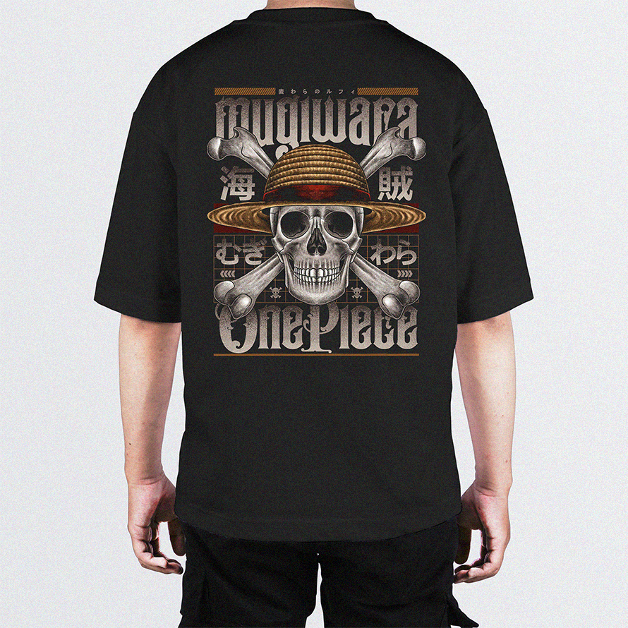 Kaos Distro One Piece "Mugiwara" Premium Oversize - Unisex ESCOLT