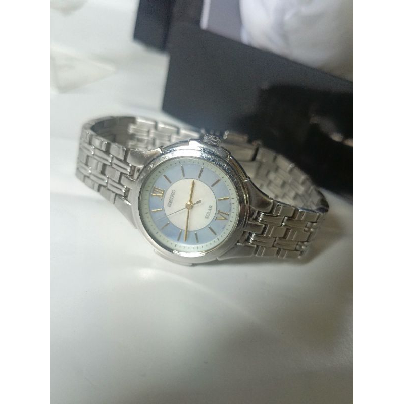 jp0175 jam tangan wanita SEIKO solar, tenaga cahaya