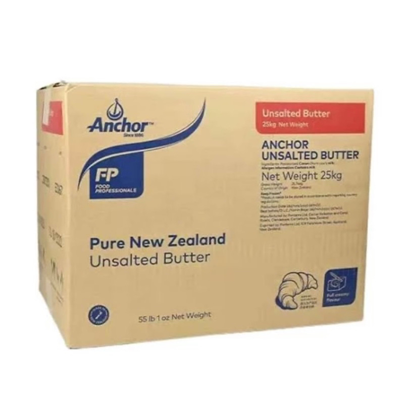 

Unsalted Butter Anchor Pure 1kg butter anchor Pure 100% Original Butter Unsalted butter tawar anchor