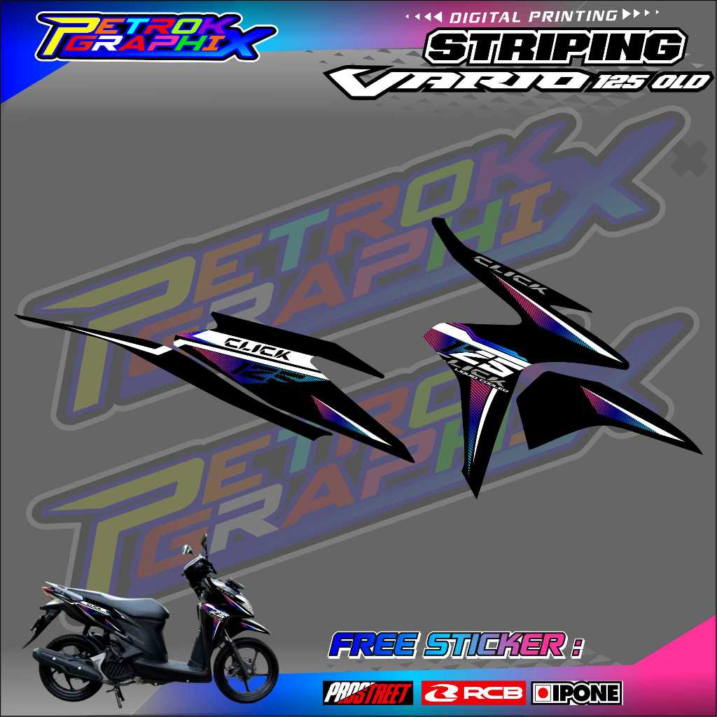 STRIPING VARIASI MOTOR VARIO 125 OLD / STICKER LIST VARIASI HONDA VARIO 125 OLD