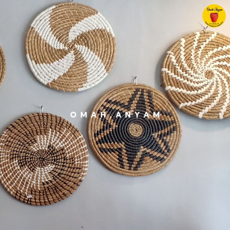 wall decor mendong | dekorasi hiasan dinding bahan alami | pajangan aesthetic