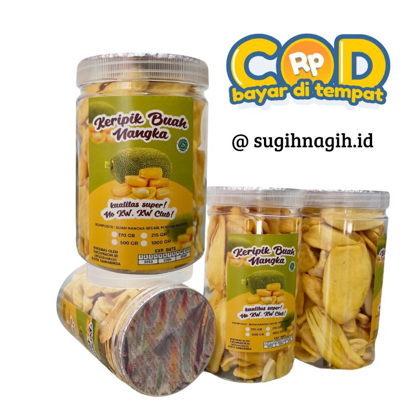 

KRIPIK BUAH NANGKA,Khas Malang, kemasan Jar 750ml