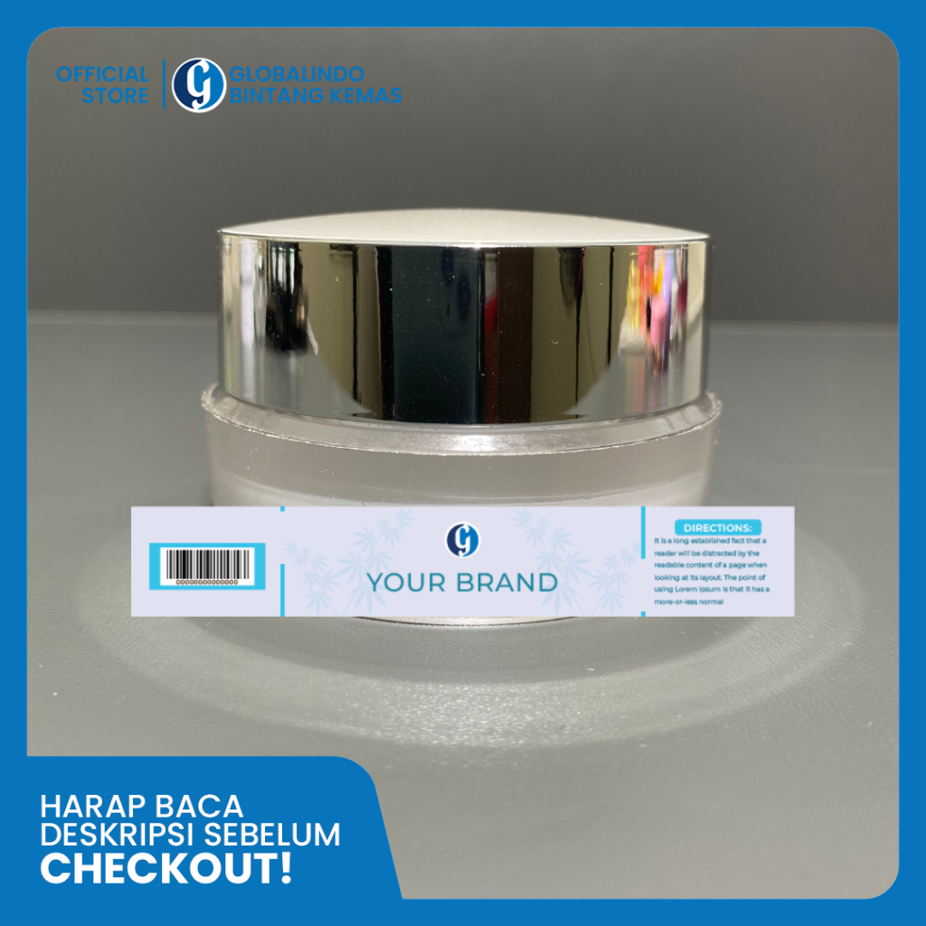 

Stiker Label Skincare Pot Cream | Cetak Label Stiker Pot Skincare |