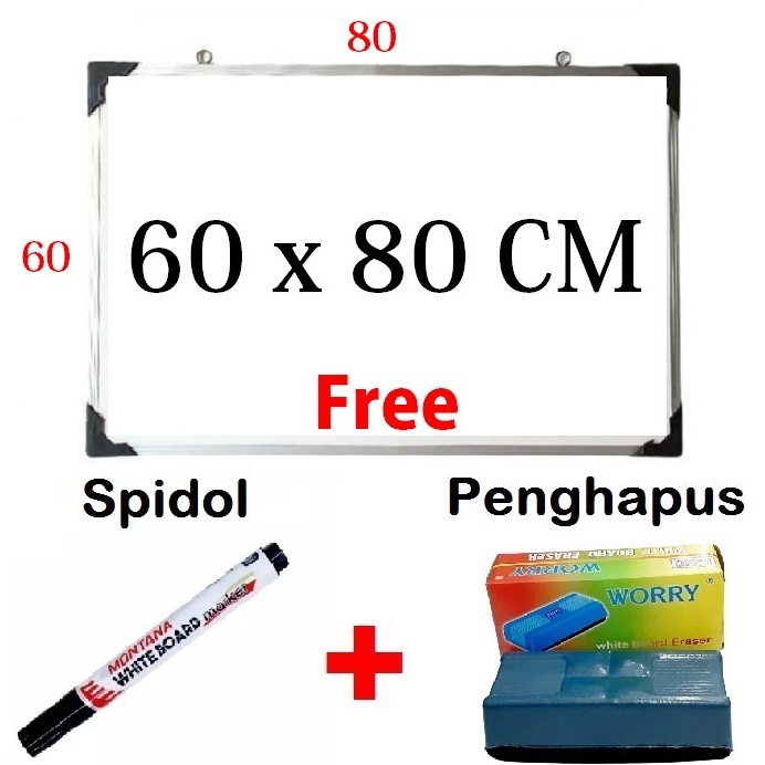 

Papan Tulis White Board 6 cm x 8 cm free Spidol dan Penghapus ART D6F9