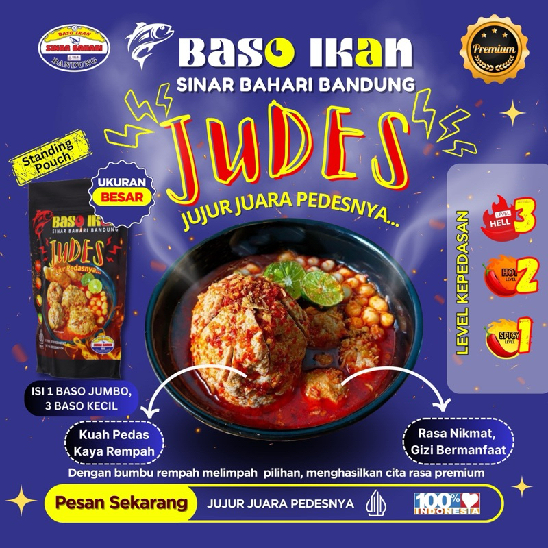 

PAKET JUMBO BAKSO / BASO IKAN SINAR BAHARI BANDUNG Judes Jujur Juara Pedesnya