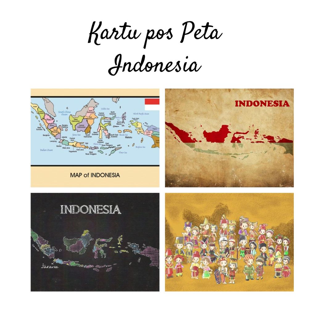 

MC- Kartu pos kartupos Peta Indonesia / Map Postcard