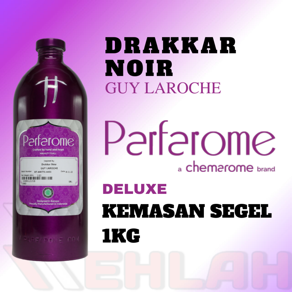 DRAKAR NOIR DEL074 BY PARFAROME (DELUXE) BIBIT PARFUM MURNI ORIGINAL PABRIK KEMASAN SEGEL 1 KG