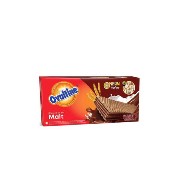 

ovaltine nissin wafer chocolate 150gr (1 ctn isi 18 pack)