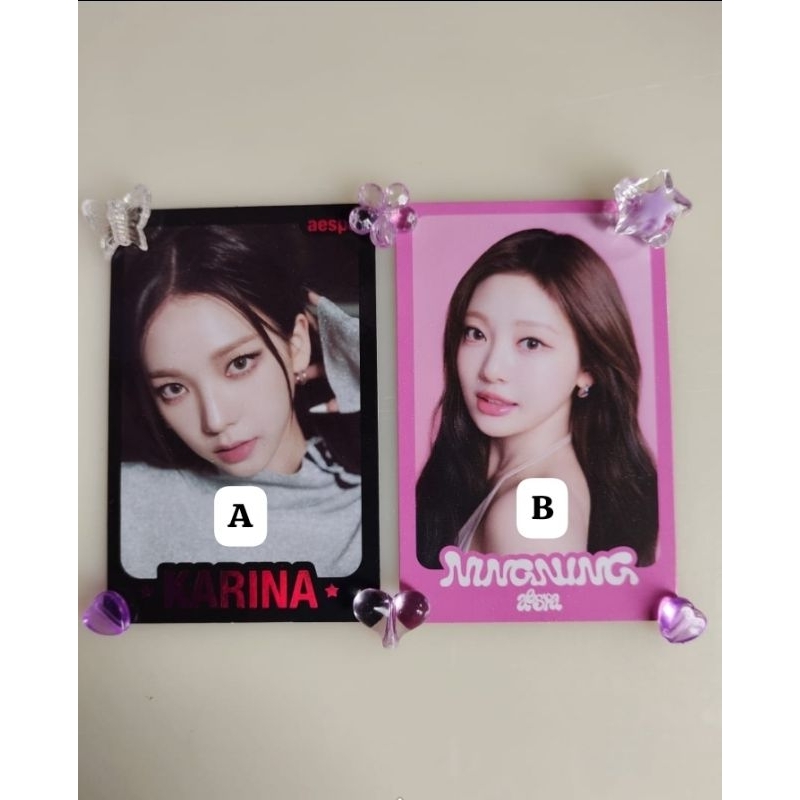 Photocard official Karina &amp; Ningning Aespa