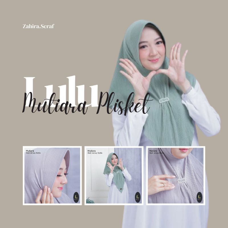 NEW ARRIVAL || Hijab Instan Plisket Lulu Mutiara || Mutiara Plisket || Jilbab Instan Murah || Mutiar