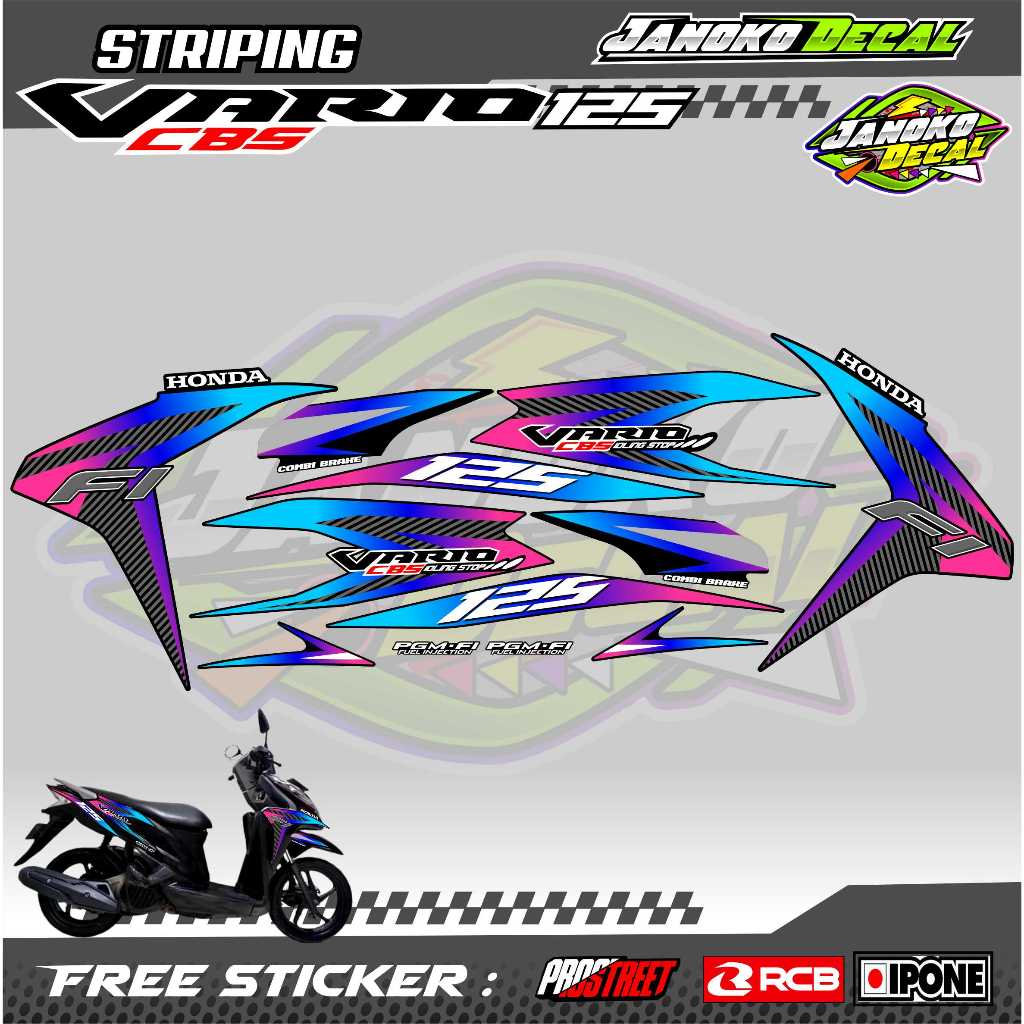 STRIPING VARIASI HONDA VARIO 125 CBS / STICKER LIST MOTOR HONDA VARIO 125 CBS