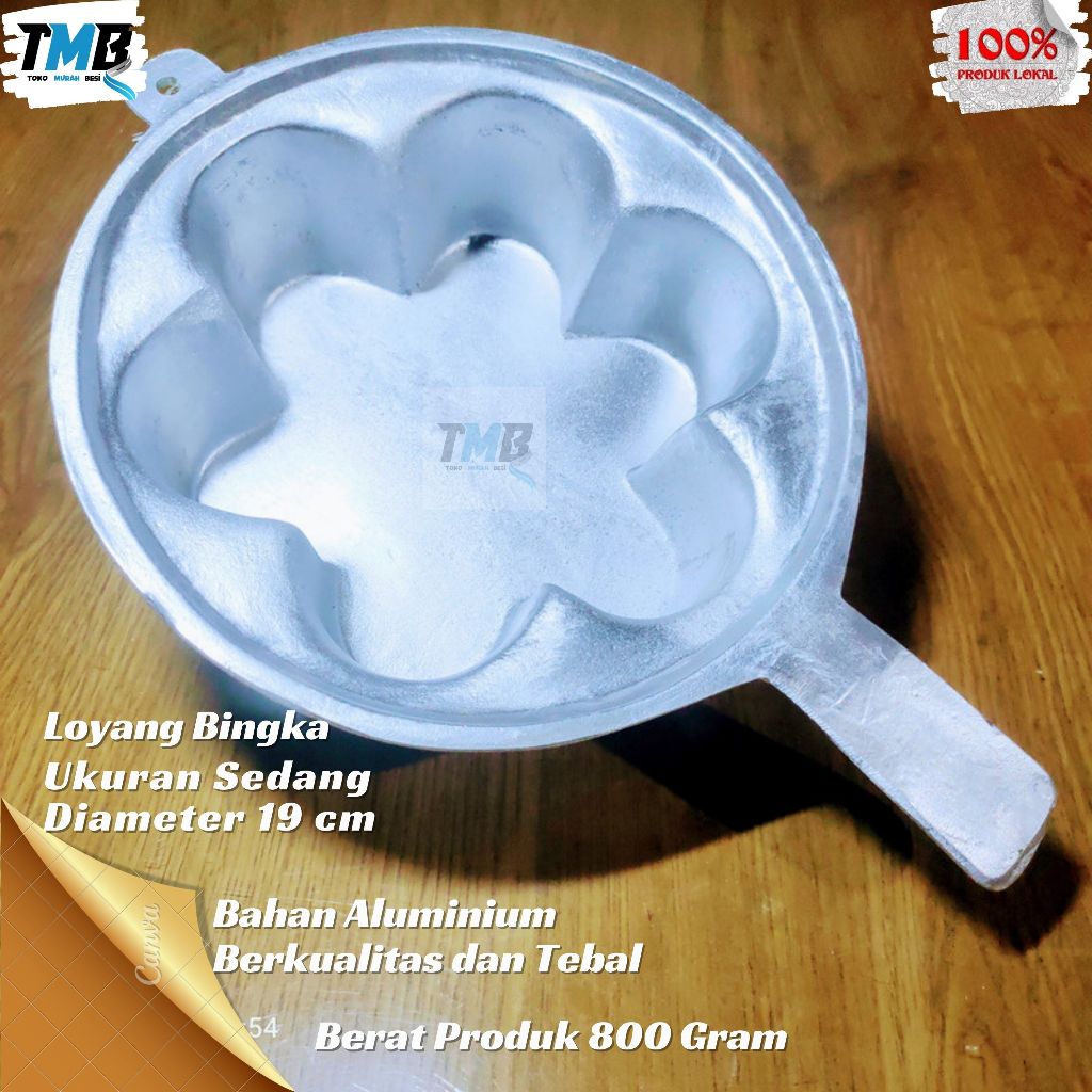 Loyang  Bingka TEBAL (UK. DIAMETER 19 CM)Kue Bingka/Tuangan Bingka Bakar