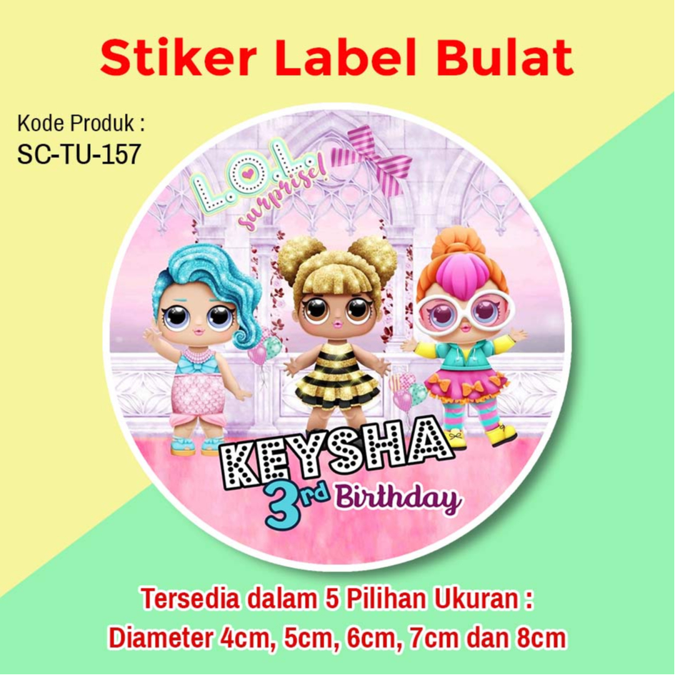 

STIKER LABEL ULANG TAHUN ANAK TUMPENG MINI BOX SOUVENIR LOL SURPRISE