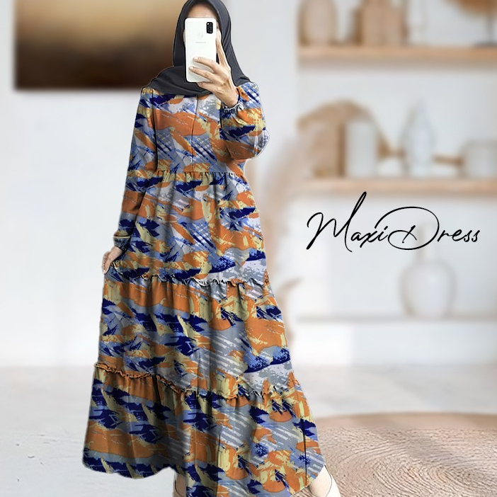 SAHNA MAXI Baju Dress Gamis Wanita Syari Busana Muslim Terbaru Modern Maxi Muslimah BAJU WANITA