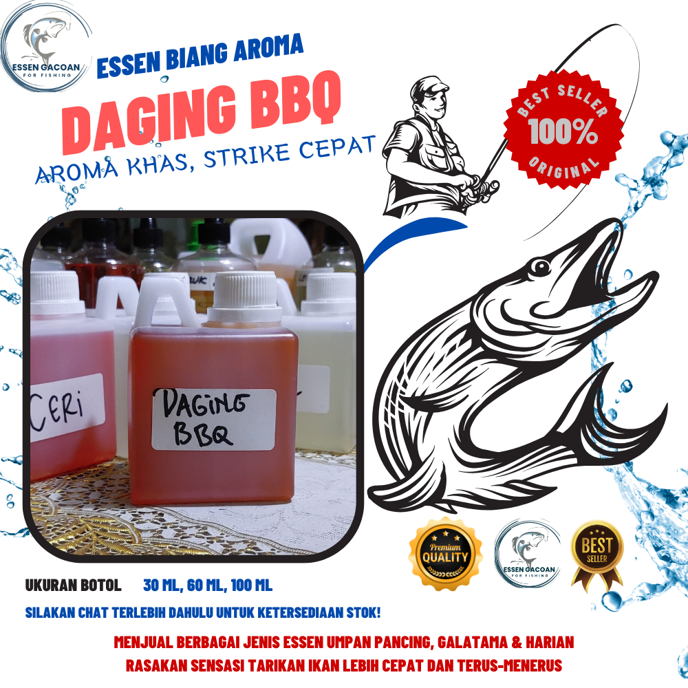 Essen Biang Amisan Aroma Daging BBQ Daging Panggang Kemasan 30 ML - 100 ML