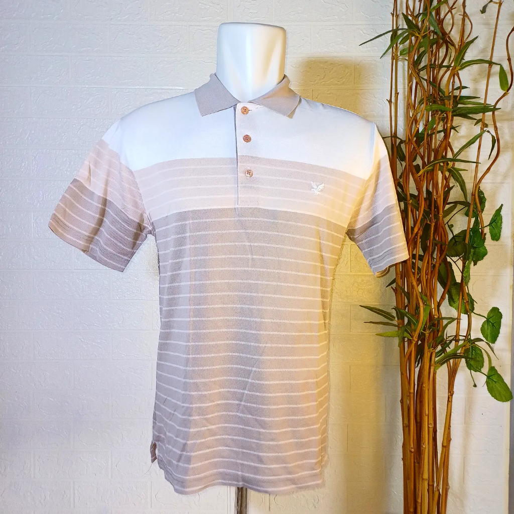 POLOSHIRT LYLE&SCOTT STRIPED, SIZE M-L )SECOND BRANDED) PS009