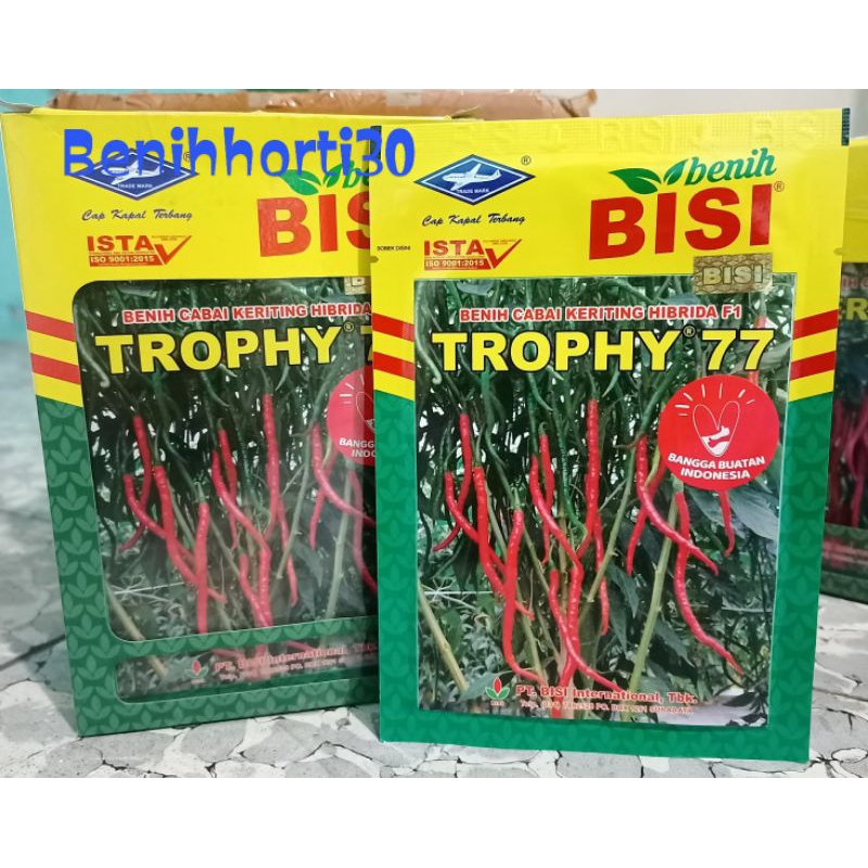 Benih Cabe Merah Keriting Trophy 77 isi 10 gram