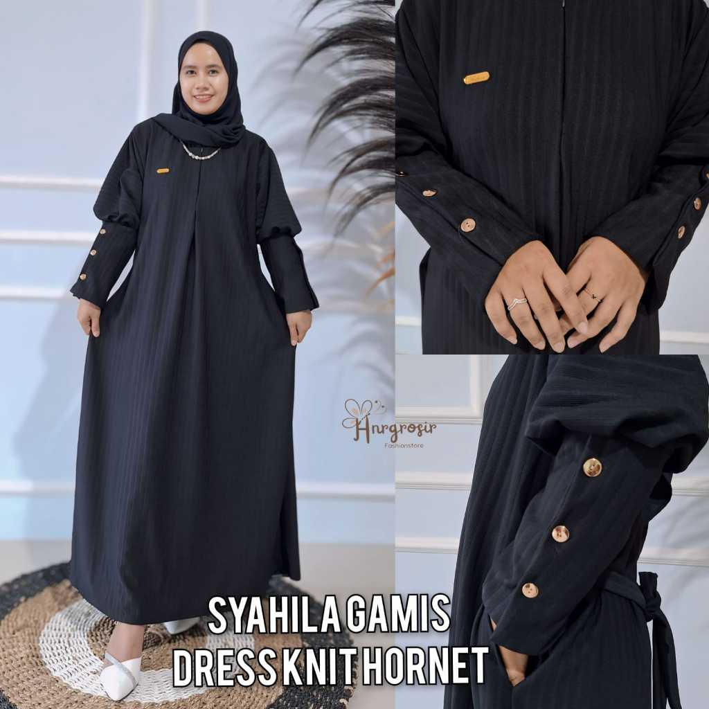 Sahila Gamis Dress Knit Hornet