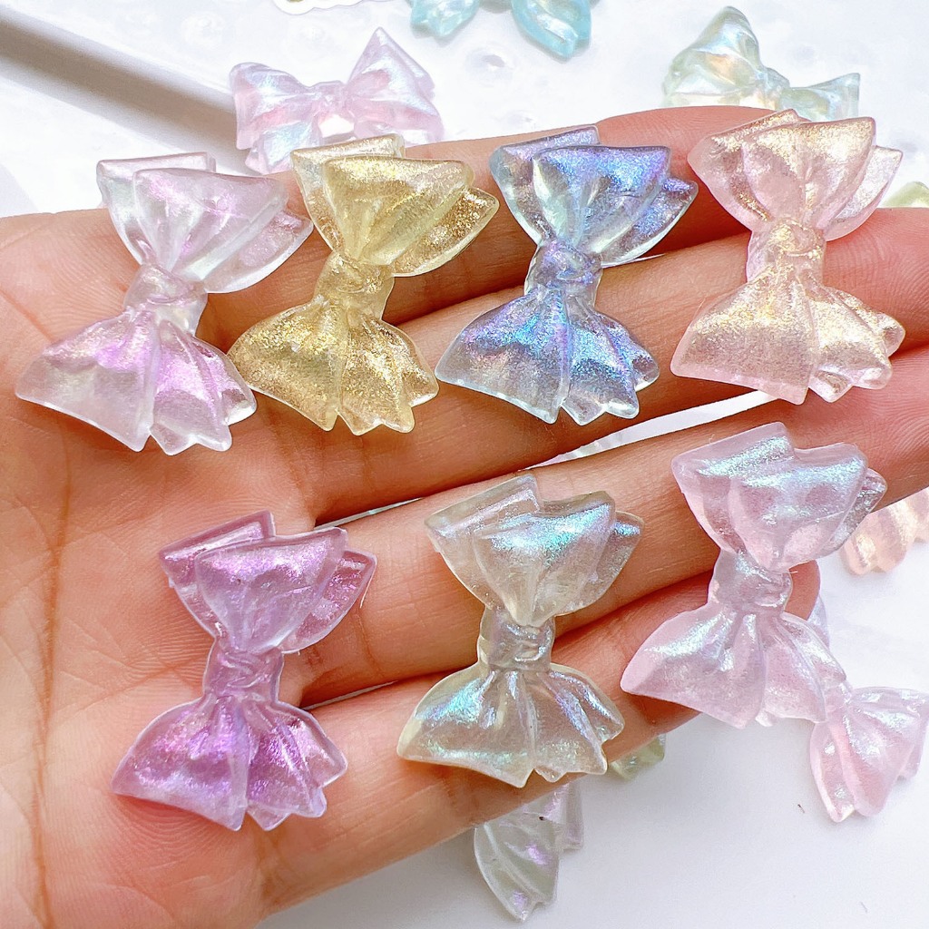 

Manik-manik Mote Transparan / Resin Pita DIY / Resin Pita Transparan Glitter (1-7PCS)