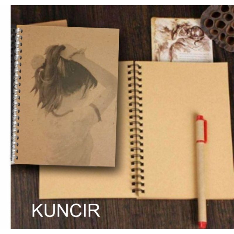 

Sketchbook buku Sketsa polos sampul kuncir, buku Sketsa sampul love.