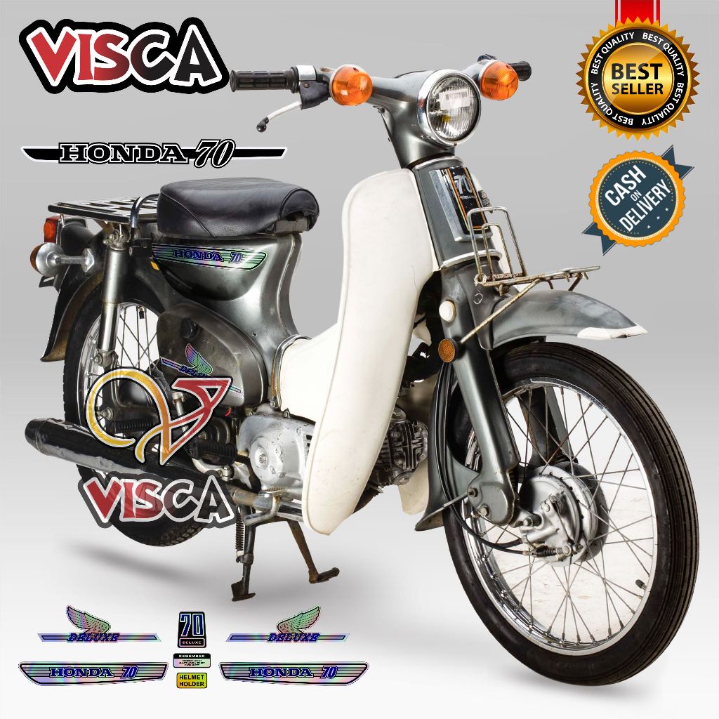 Stiker Striping Honda C70 Variasi Hologram Stiker C70 Hologram