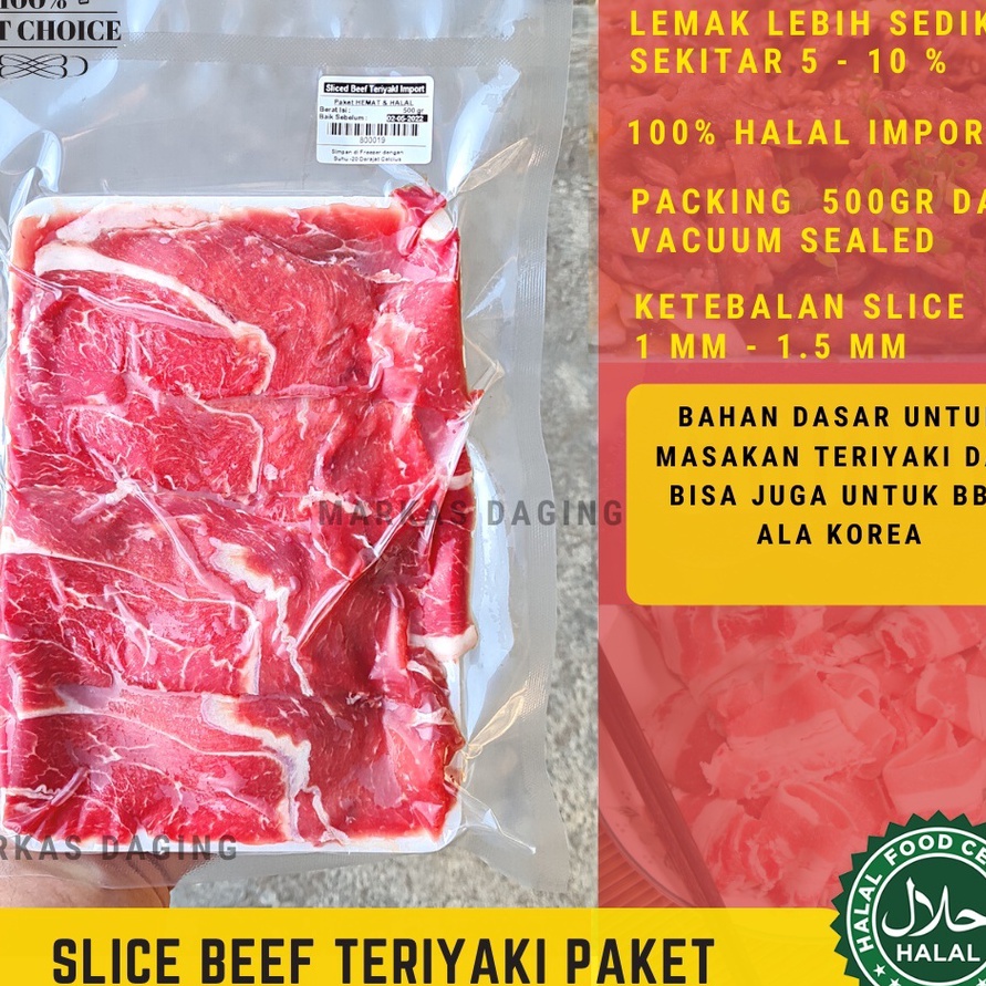 

KODE 77 PAKET HEMAT DAGING SLICE TERIYAKIDAGING IMPORT 5GR