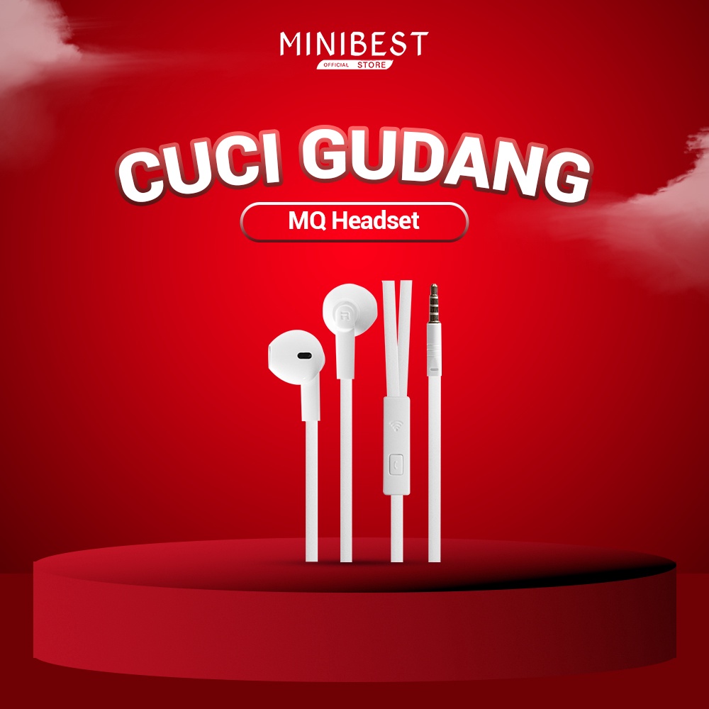 Promo CUCI GUDANG Earphone Headset Stereo  HD HiFi Mic Jack 35mm MQ 2
