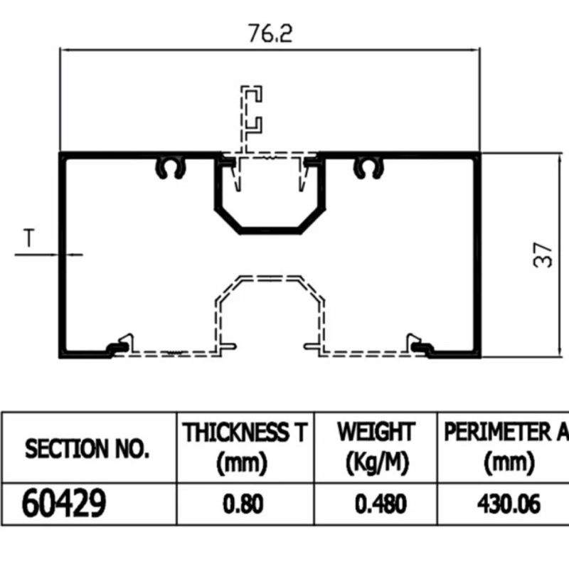 Aluminium Dacon Kusen 3" 60429 Kusen M Sekrup Aluminium Batangan