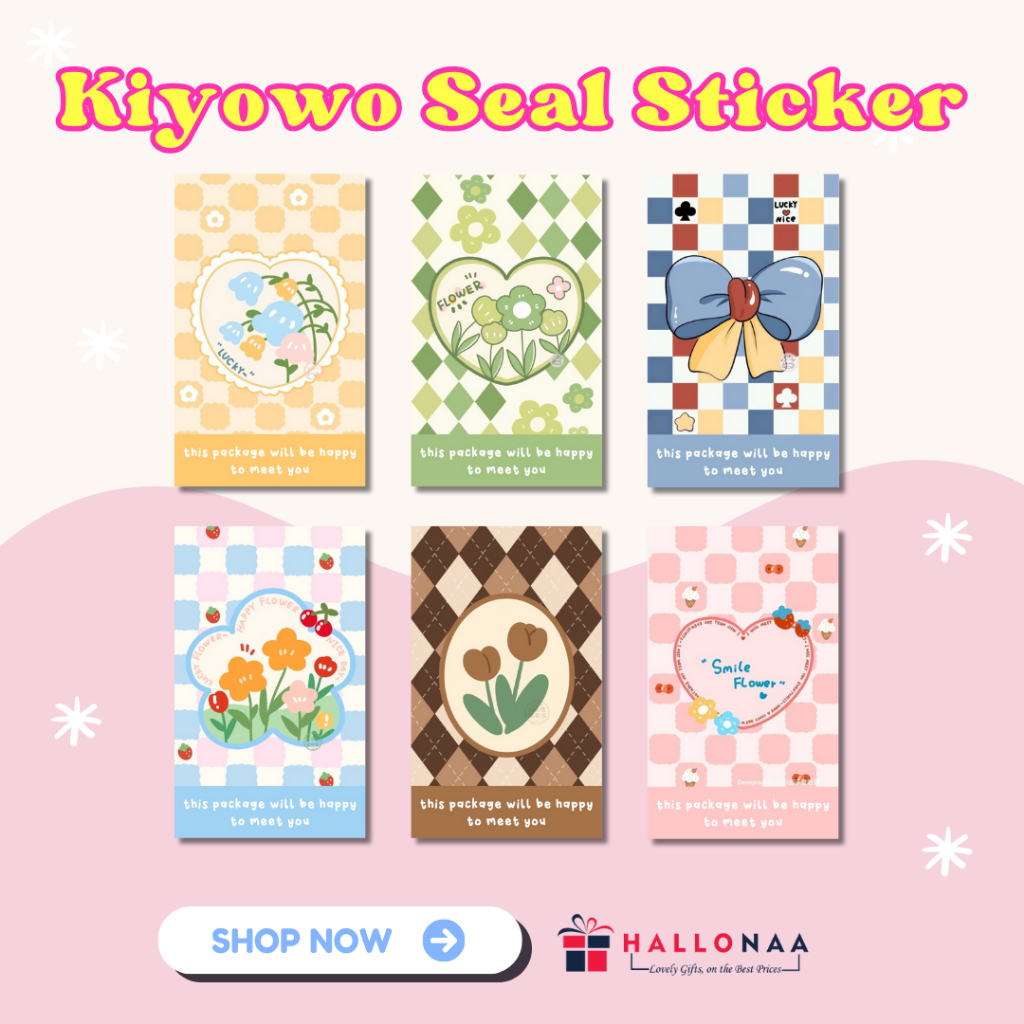 

[10 PCS] Kiyowo seal sticker Aesthetic | Stiker online shop | Sticker Packaging | Sticker cute