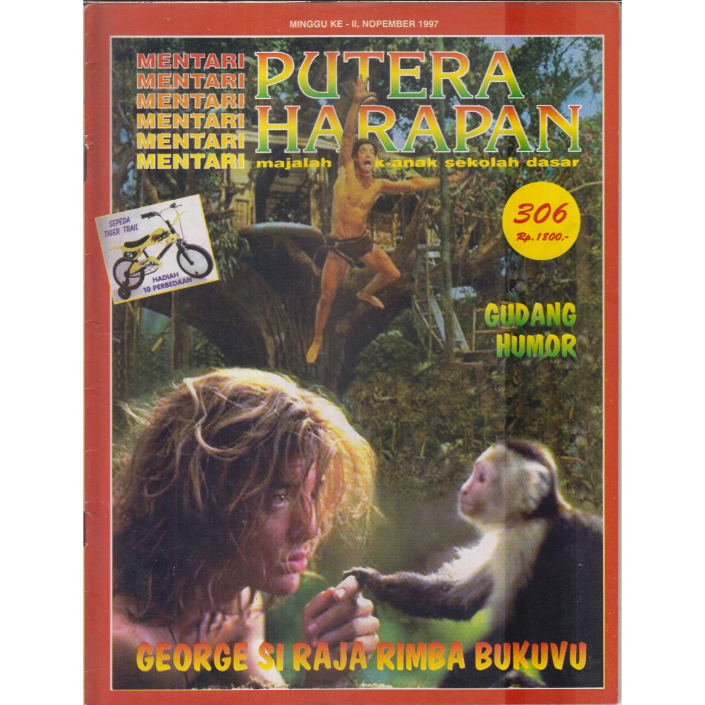 MAJALAH MENTARI PUTERA HARAPAN NO. 306 NOPEMBER 1997 GEORGE SI RAJA RIMBA BUKUVU