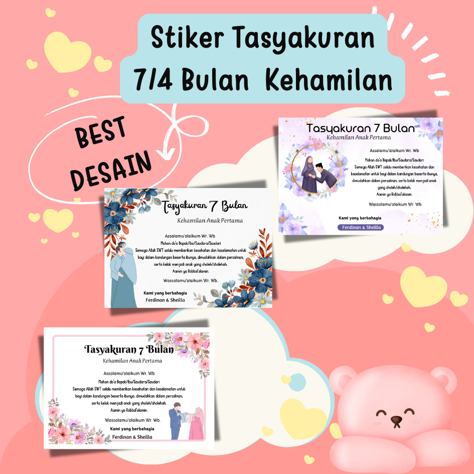 

P3/Stiker Tasyakuran Kehamilan/Tasyakuran7/4bulankehamilan/stiker hamil/hamil 7bulan
