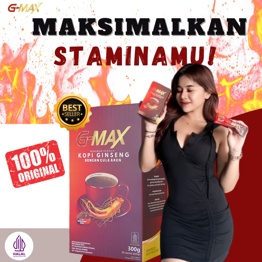 

KOPI STAMINA PRIA DEWASA TAHAN LAMA ORIGINAL BPOM GMAX KOPI EXTRA GINGSENG 10 SACHET DARI HERBAL ALAMI BERKUALITAS