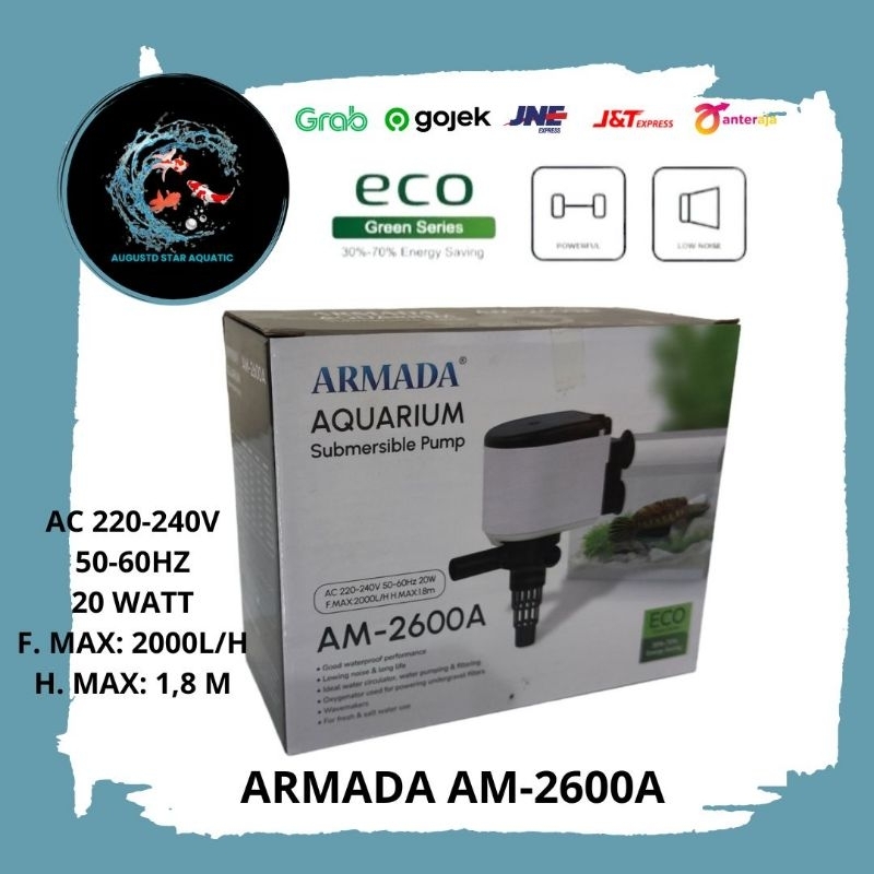 ARMADA AM-2600A Mesin Pompa Celup Aquarium Kolam ARMADA AM2600A