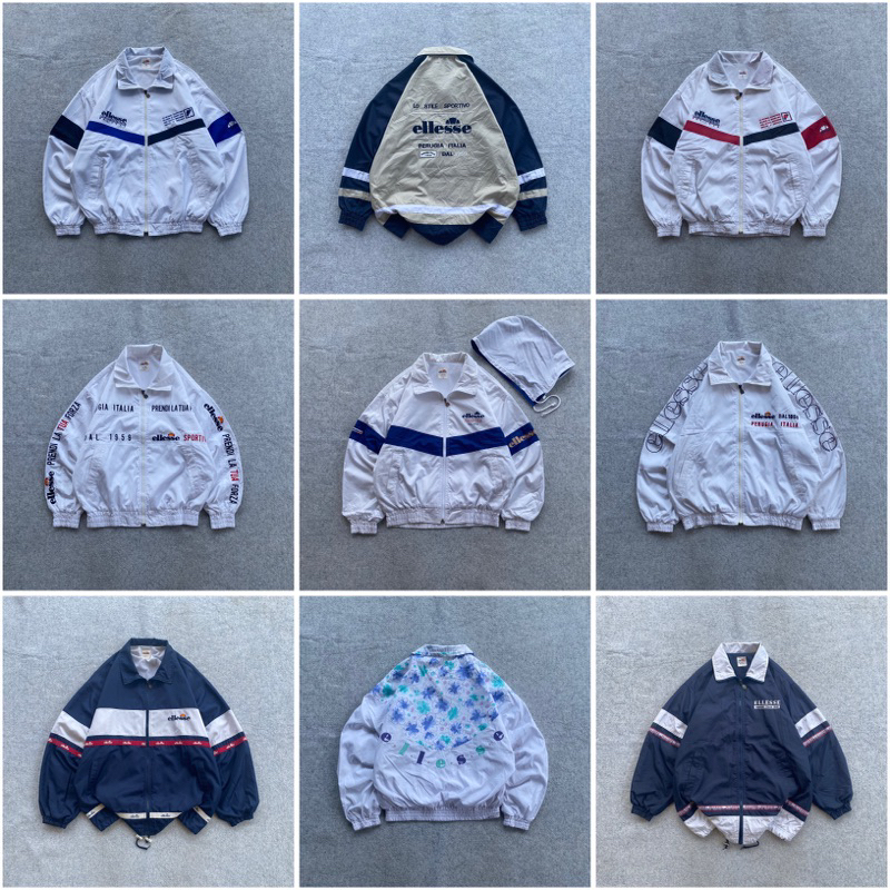Windbreaker Vintage Colorblock Ellesse Jacket Second