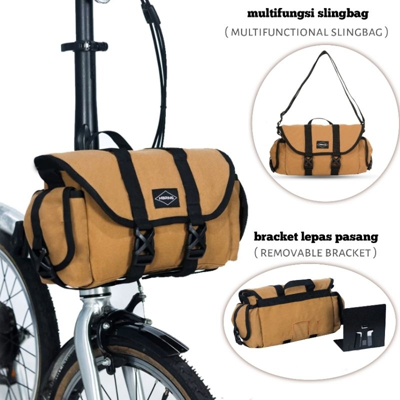 Tas frontblock sepeda lipat waterproof multifungsi
