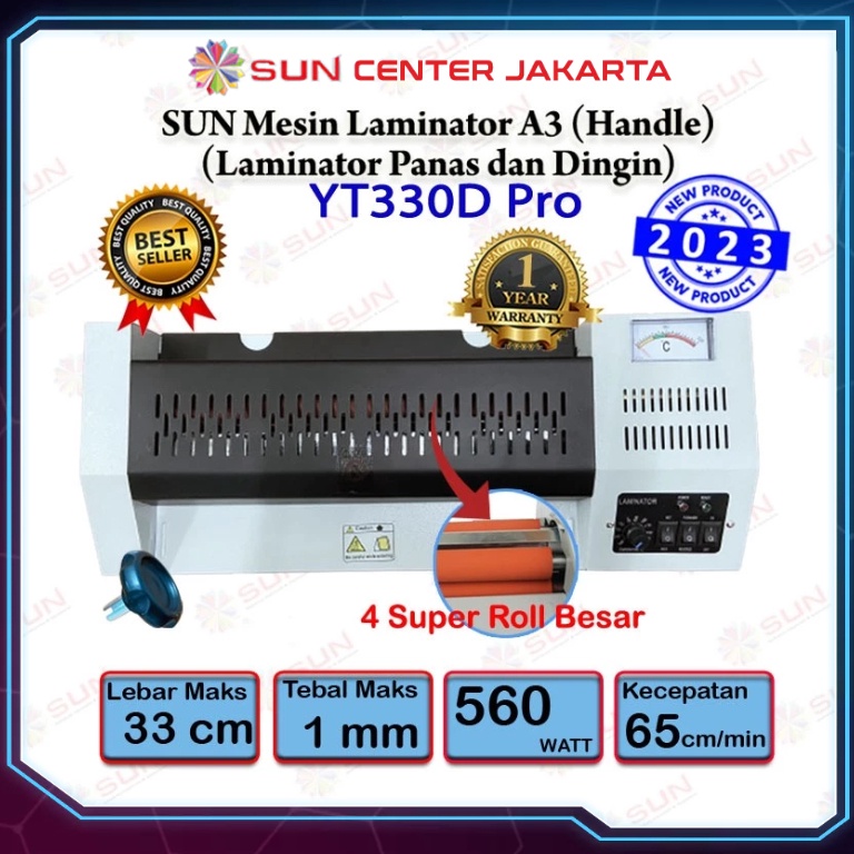 

Mesin Laminating A3 32mm Laminator 32D Pro32D Handle ART L7D8