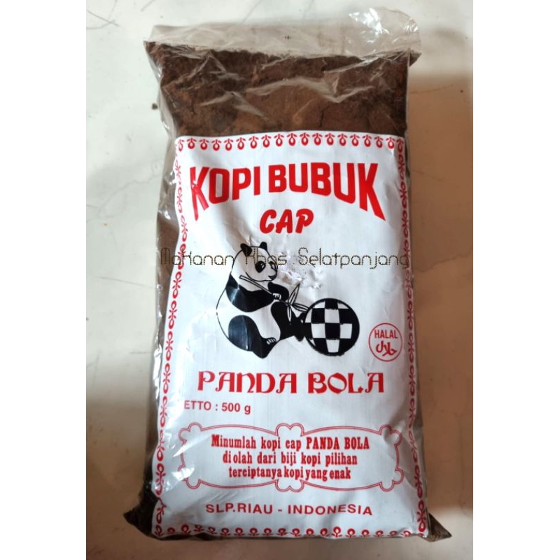 

Kopi Bubuk Cap Panda Bola 500gram Khas Selatpanjang
