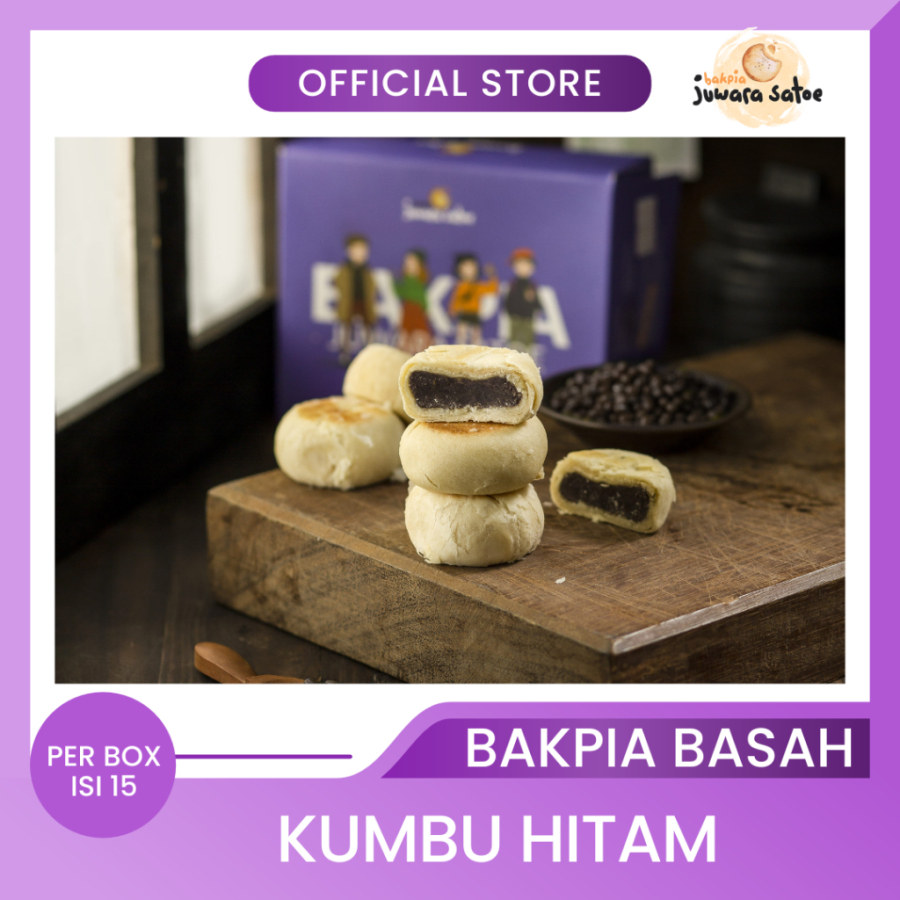 

[COD] Bakpia Juwara Satoe Kemasan Vacuum Vakum Rasa Kumbu Hitam Basah Isi 15pcs/kotak