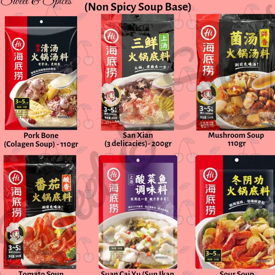 

DiSkon Haidilao Bumbu Shabu Mala Hotpot Sup Hai Di Lao Soup Seasoning
