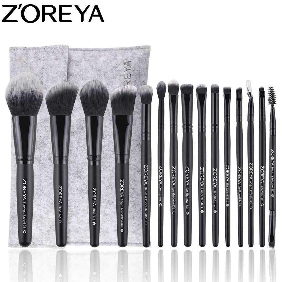 

BISA COD Zoreya Brush Make Up 15 Set dengan Pouch ZZ15 Hitam ART S4W3