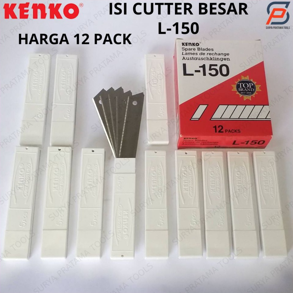 

Isi Cutter Besar Kenko L15 12 Packs Refill Mata Pisau Cutter Kenko ART D6D9