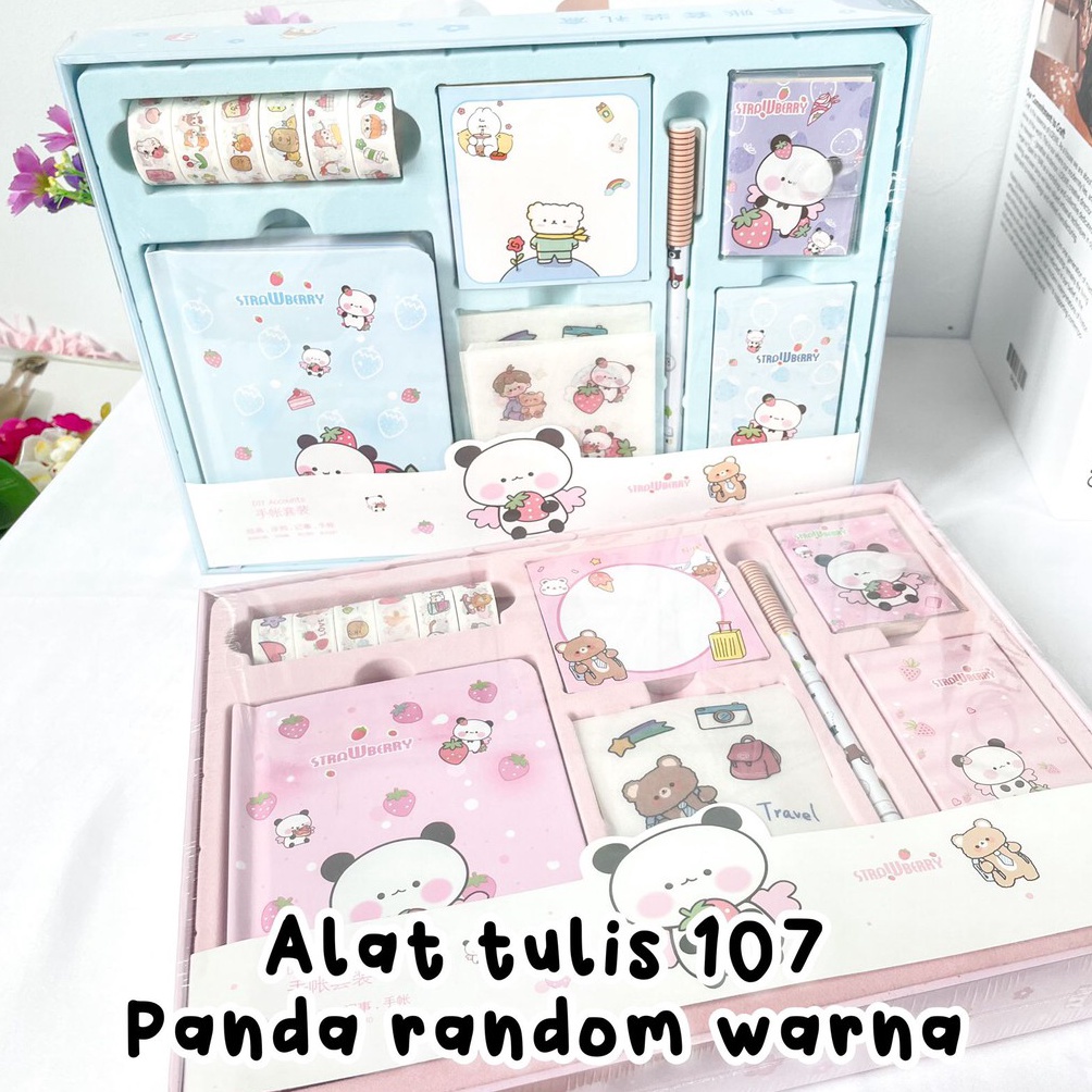 

Paket jurnal 7 in 1 Free Box kode 17 18 solatip buku mini kertas bintang sticky notes sticker sheet pulpen ART P7I2
