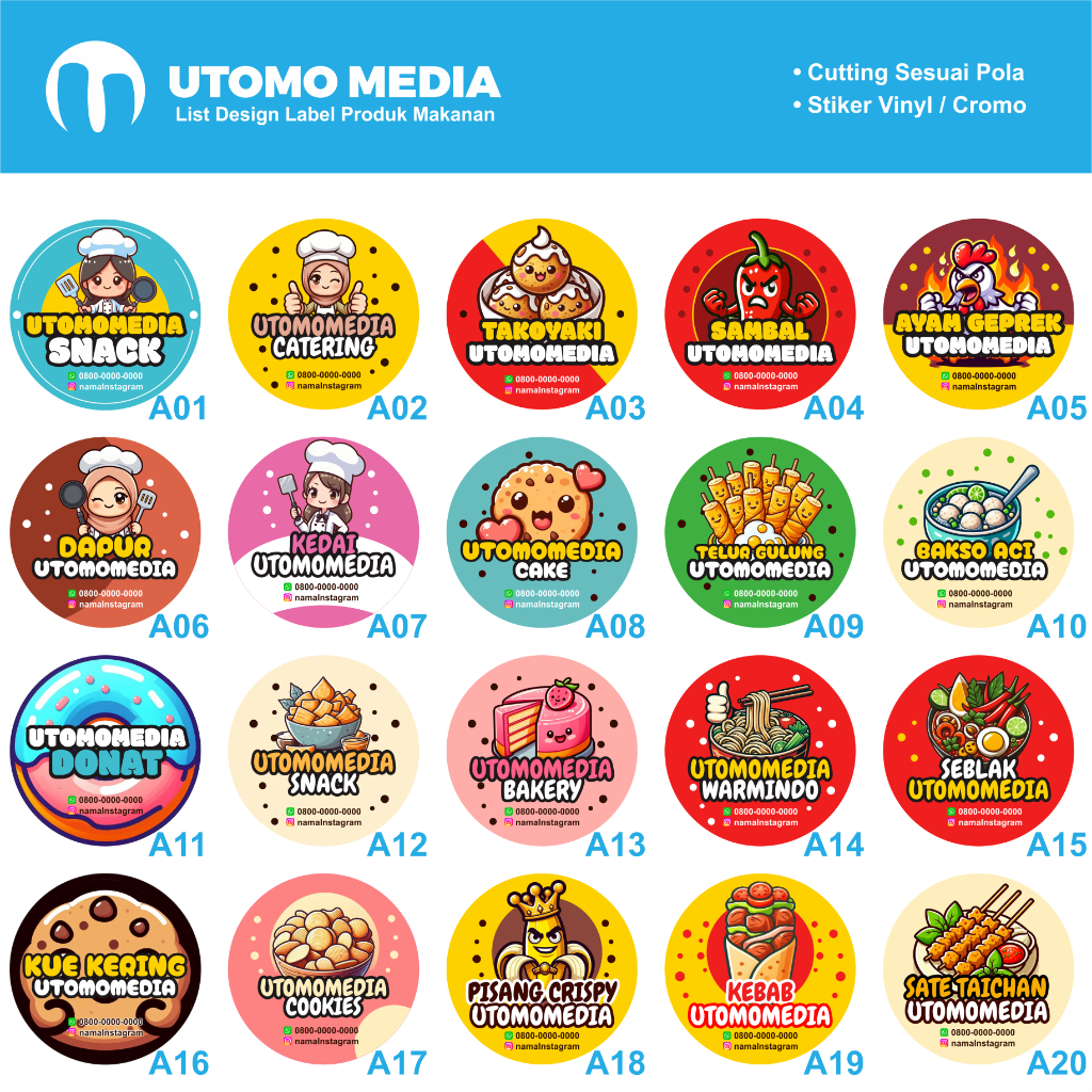 

Sticker Label Kemasan Makanan | Sticker Toples Kue Kering | Stiker Botol Minuman | Label Custom