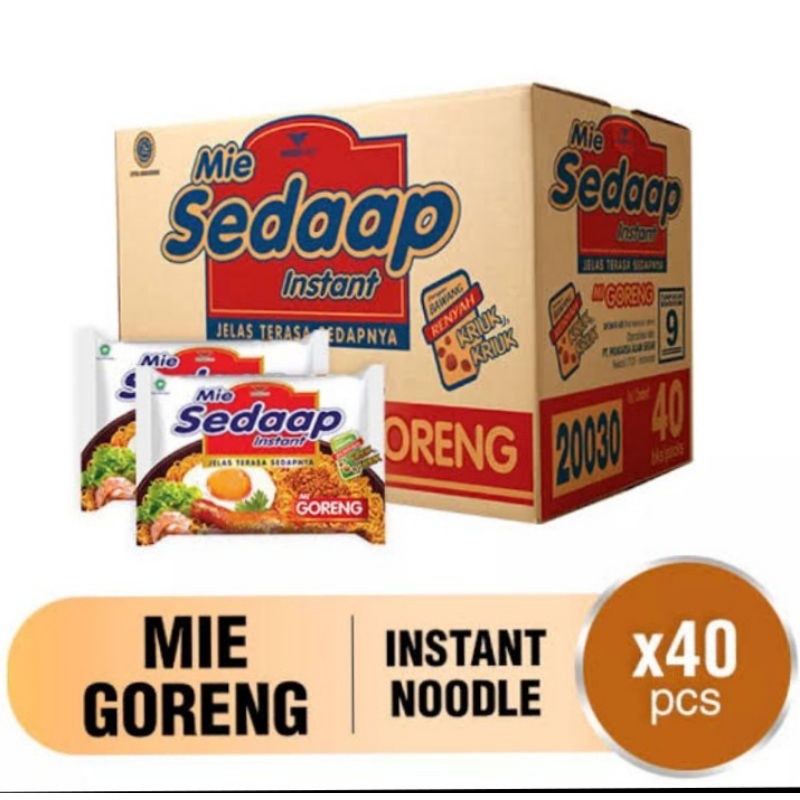 

Sedaap mie goreng karton isi 40 bungkus