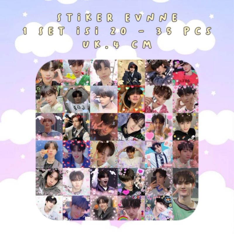 Stiker EVNNE Cute [ Isi 20 - 35 pcs ] / Stiker EVNNE  Kiyowo