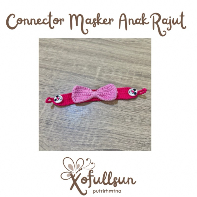 Konektor Hijab Masker Anak Rajut