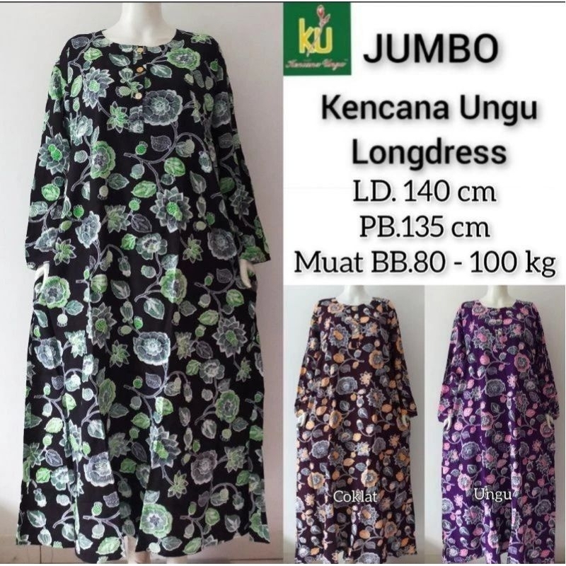 LONGDRES ABAYA JUMBO KENCANA UNGU