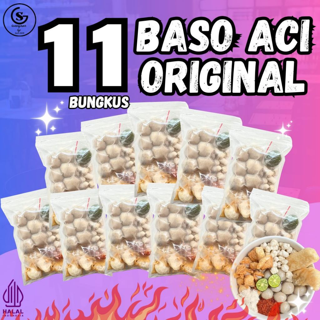 

HEMAT 11 BUNGKUS BASO ACI PAKET USAHA Hotpot Instan Kaldu Kuah Food Pedas