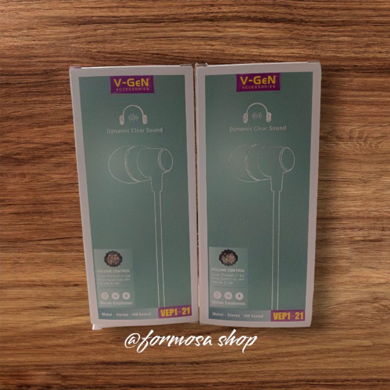 headset /handsfree V-GeN metal stereo HD sound VEP1-21