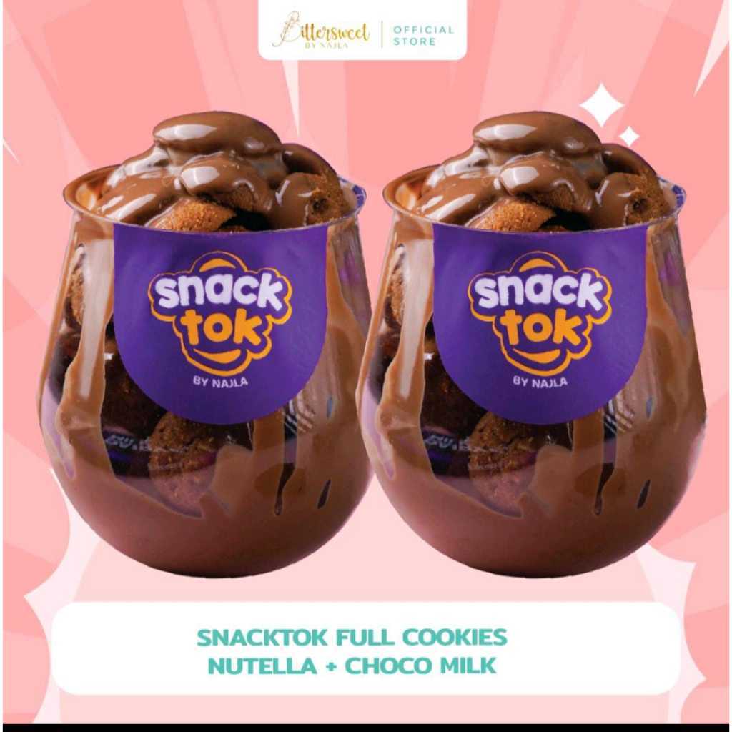 

Bittersweet by Najla - Snacktok full Cookies ( Choco Milk + Nutella ) READY STOCK